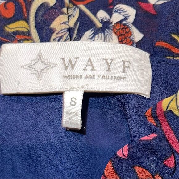 WAYF Floral Print w/ Eyelet Back Tie at Neck Dress - Picture 5 of 9